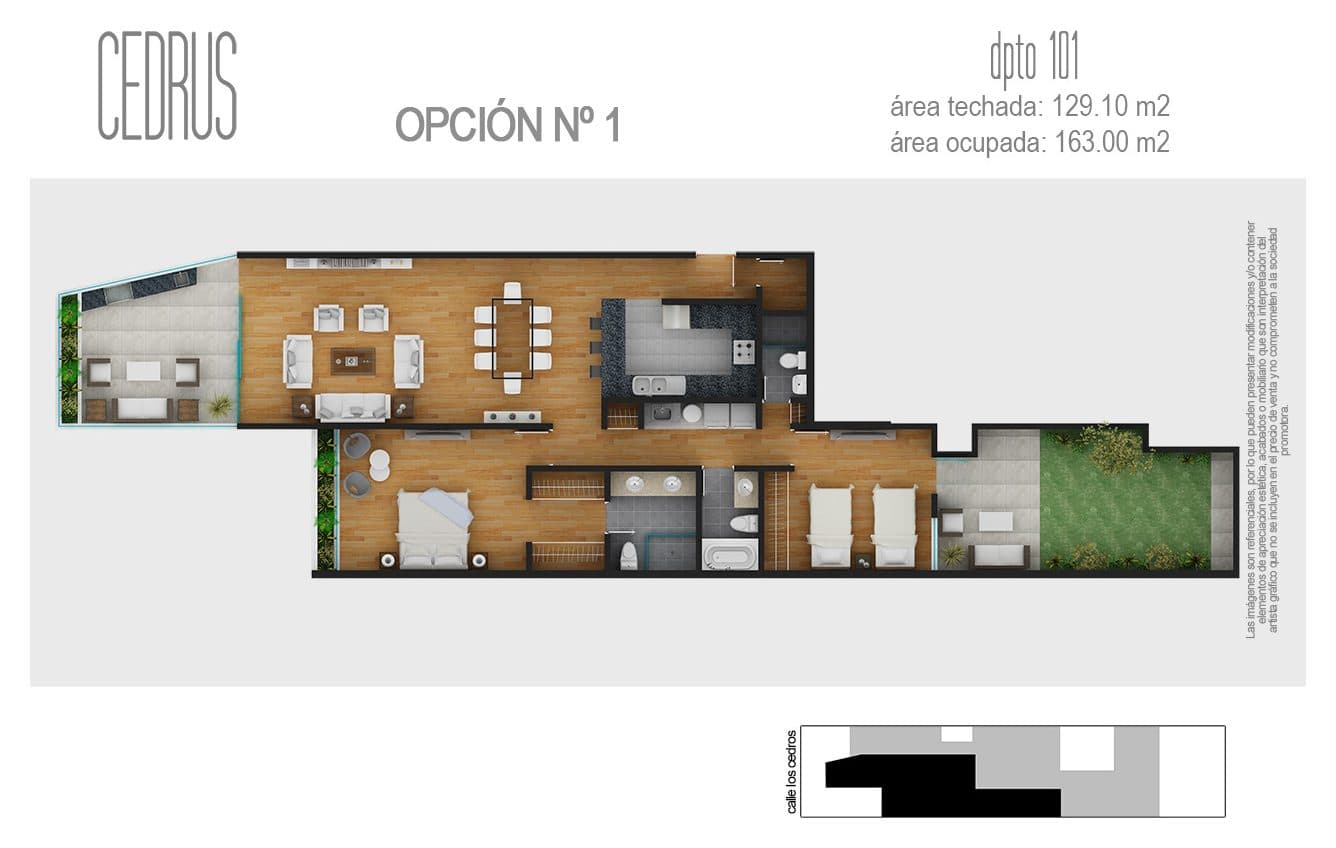 Planta de Flat 101