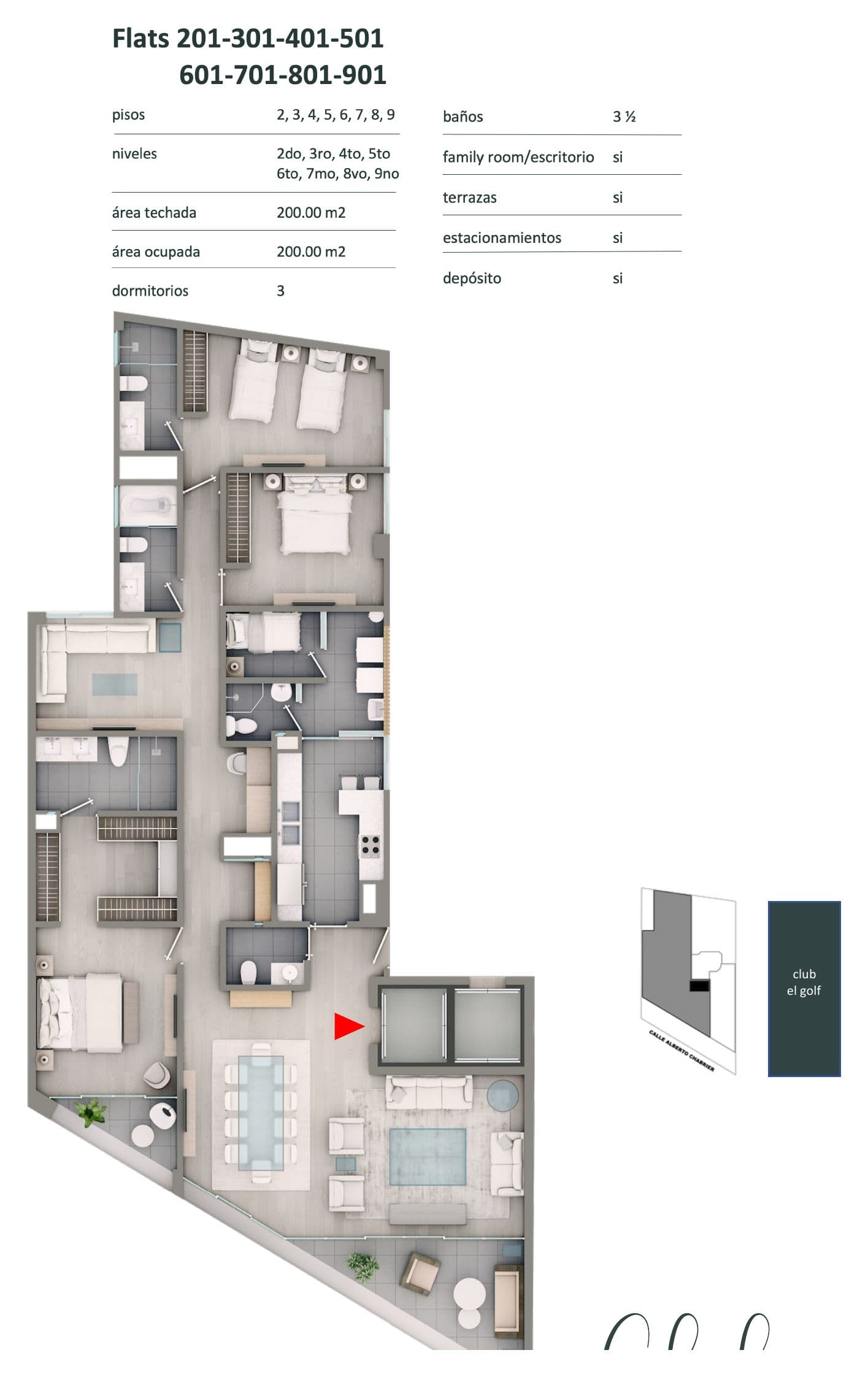 Planta de Flats 201 a 901