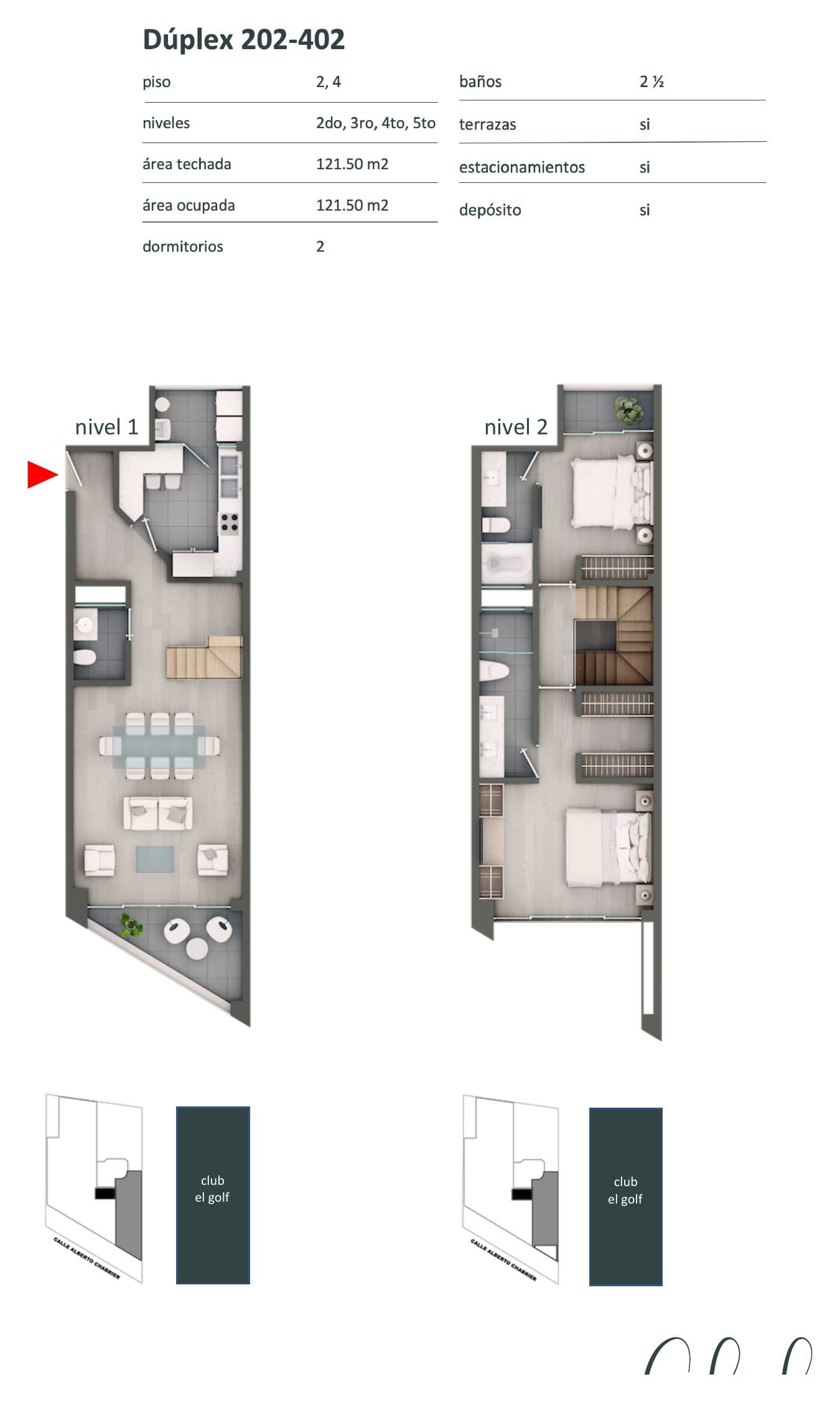 Planta de Dúplex 202-402