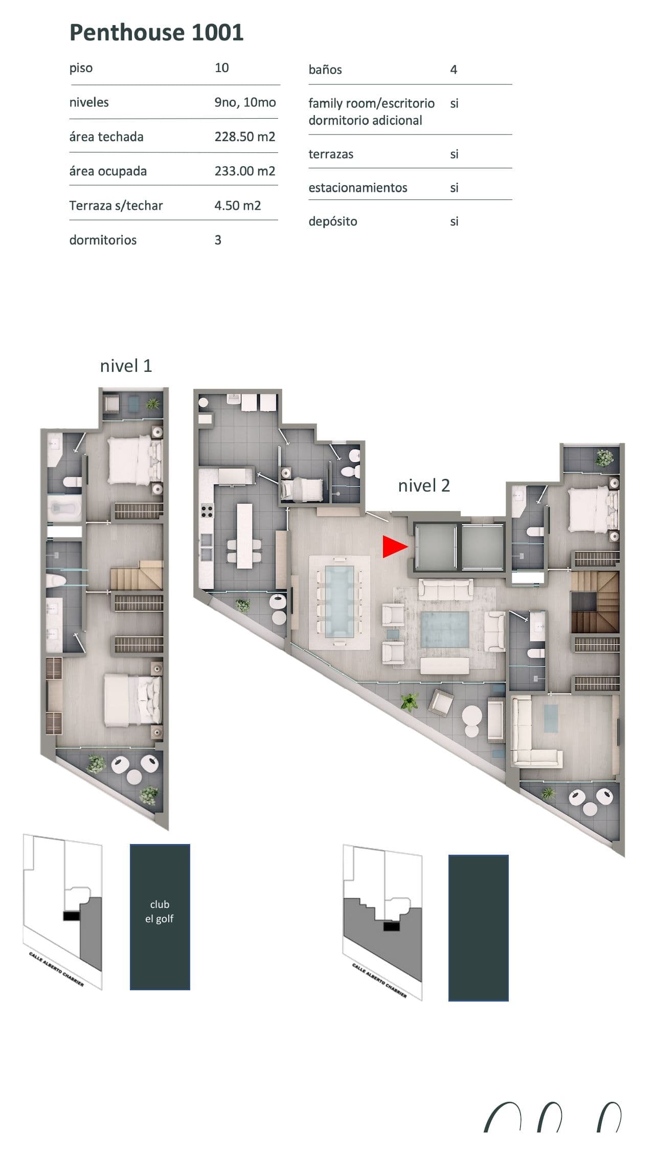 Planta de Penthouse 1001