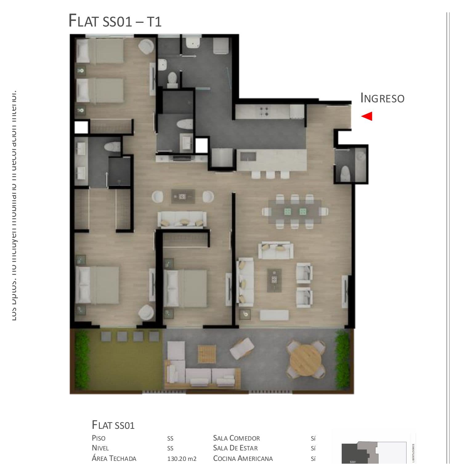 Planta de Flat SS01