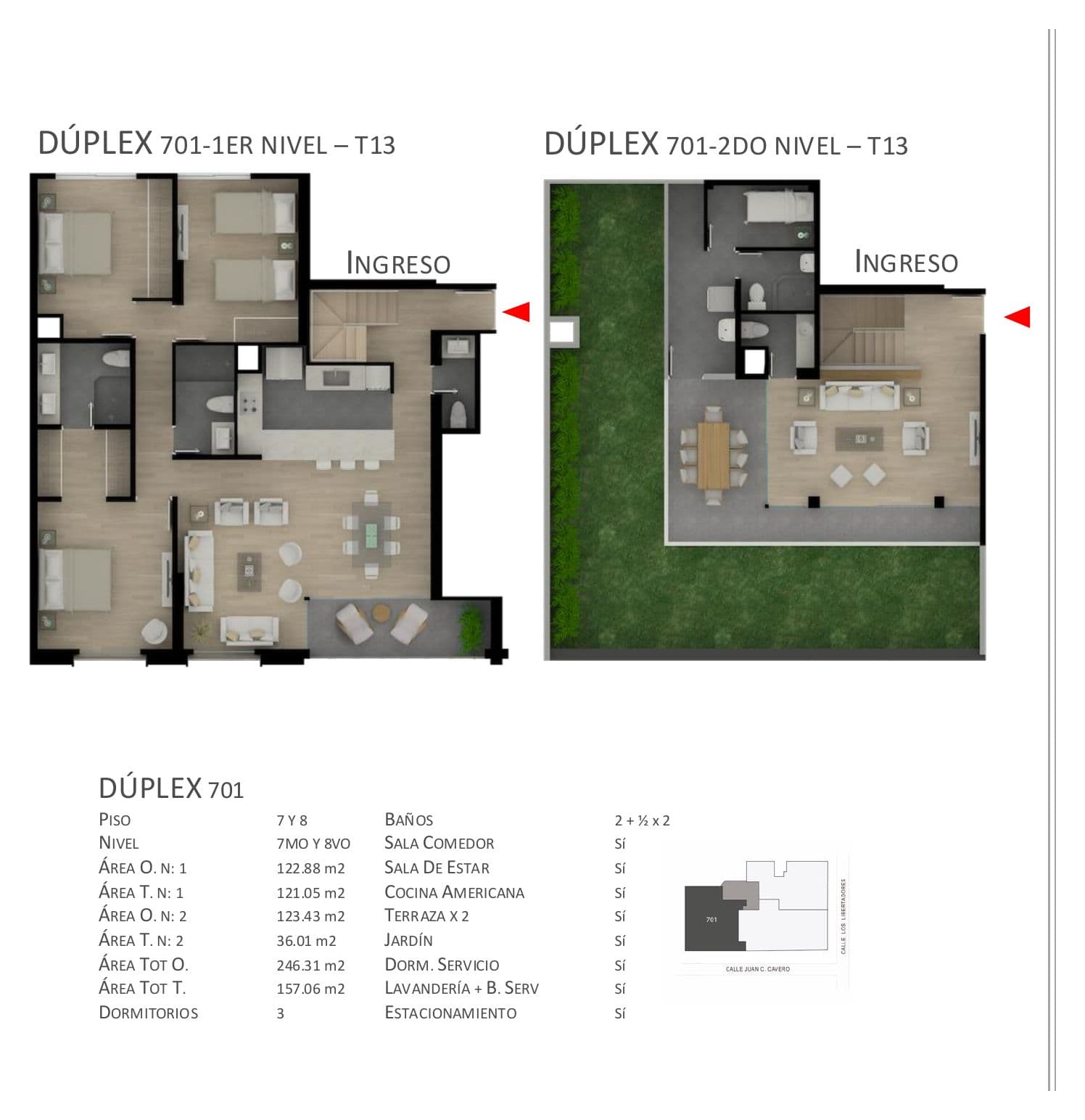 Planta de Dúplex 701