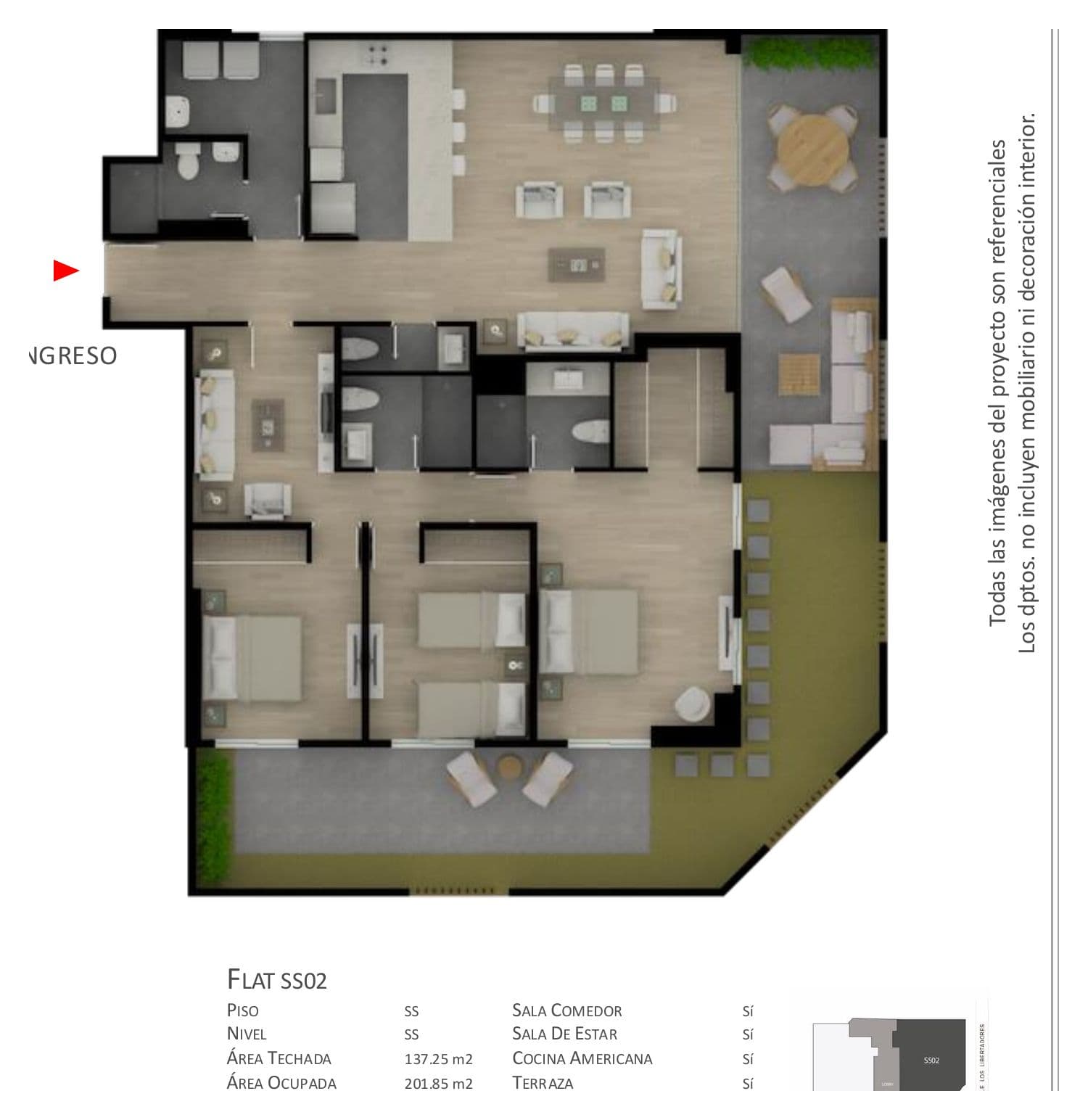Planta de Flat SS02