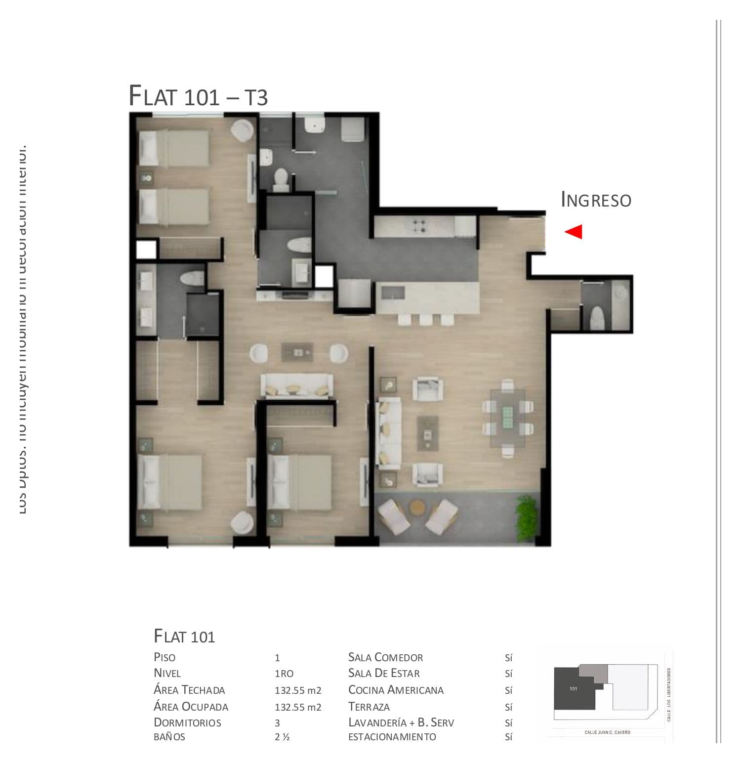 Planta de Flat 101