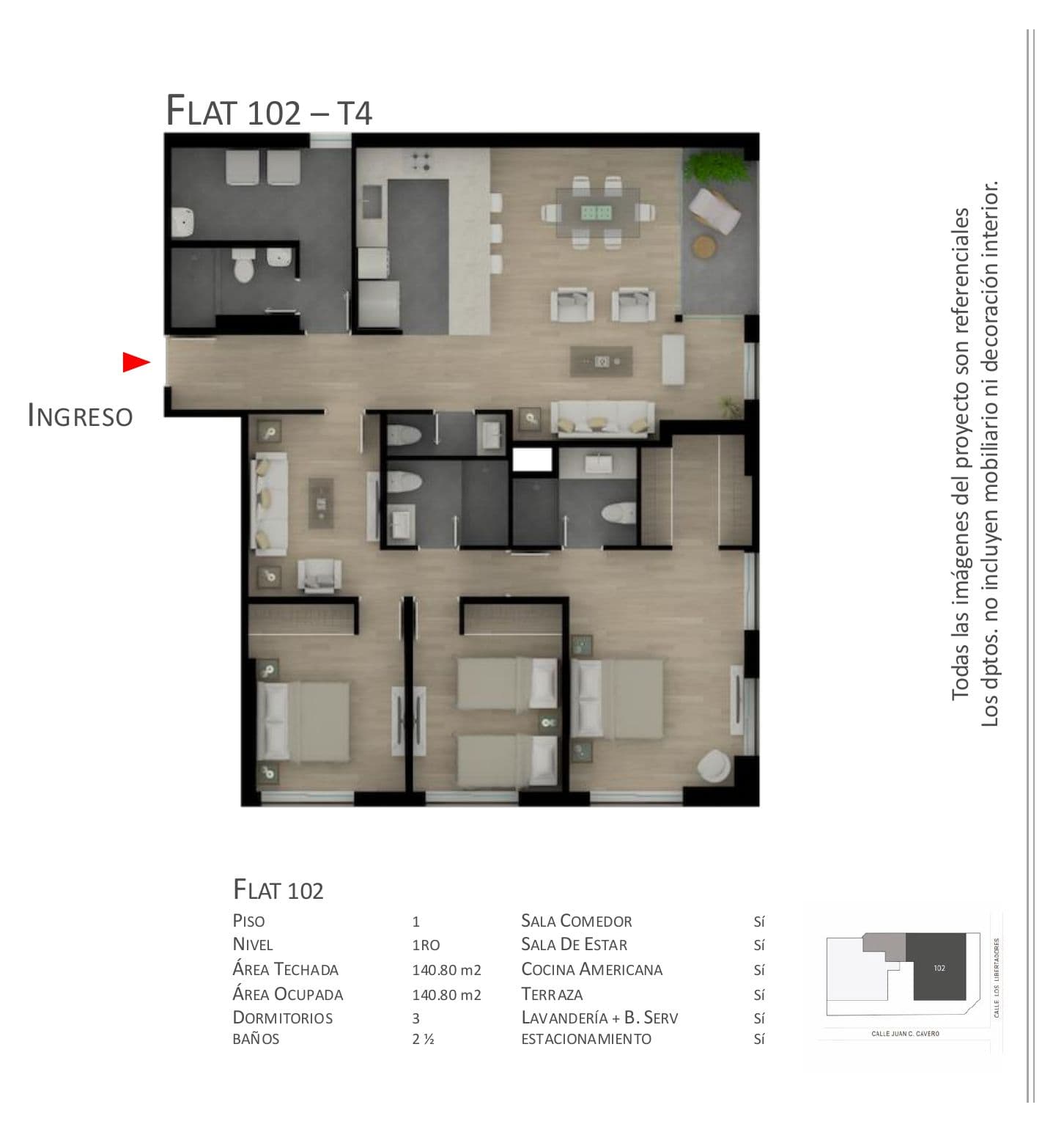 Planta de Flat 102