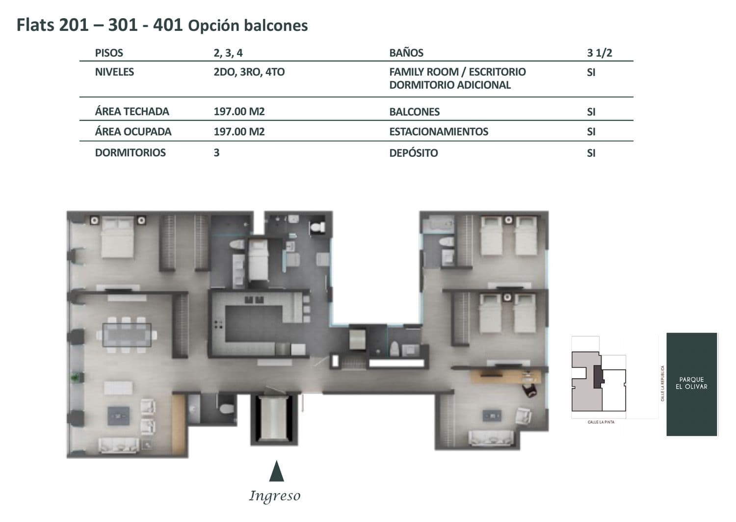 Planta de Flats 201 · 301 · 401