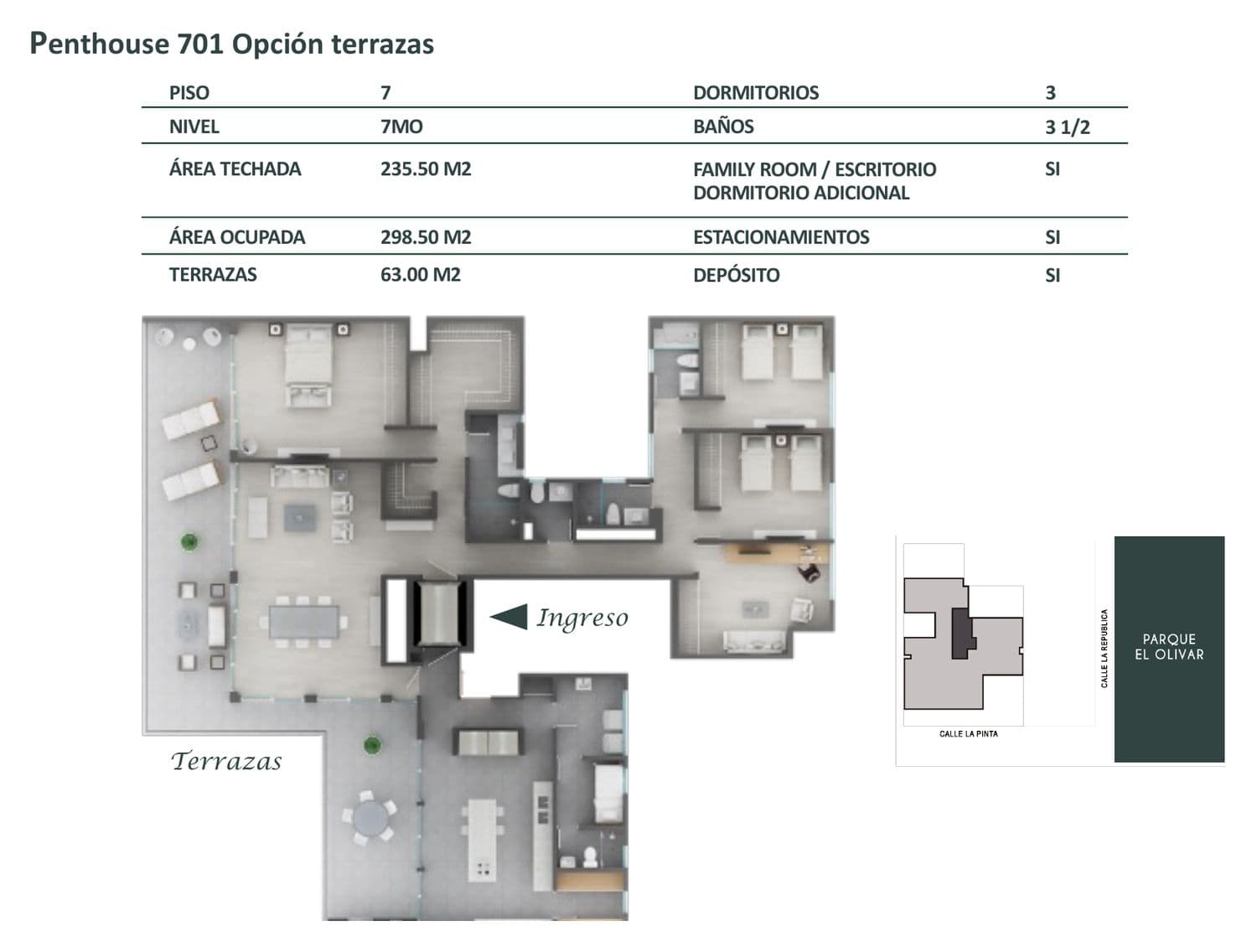 Planta de Penthouse 701